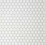 Bed Rosian Tile & Stone Le Cafe Penny Round Matte Porcelain Mosaic Tile