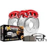 PowerStop® - 1-Click Extreme Z36 Truck and Tow Drilled and Slotted Front Brake Kit with Calipers