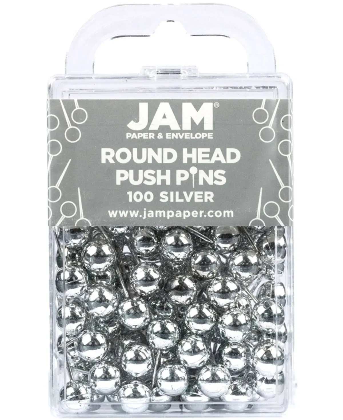 JAM Paper Round Head Push Pins