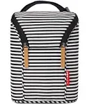 Skip Hop - Grab & Go Double Bottle Bag, Black/White Stripe