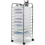 Rolling 10-Drawer Storage Cart