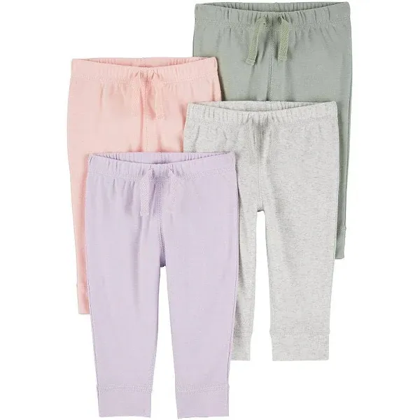 Carter's Baby 4-Pack Pull-On Pants NB Multi