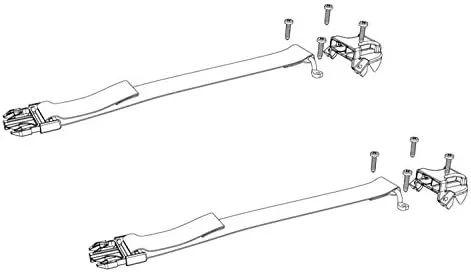 Bak Industries PARTS-356A0003 BAKFlip Buckle Kit Underside Buckle Ends w/Hardware BAKFlip Buckle Kit