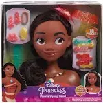 Disney Princess Moana Styling Head, 18 Pieces, Ages 3+ (Factory Sealed New)