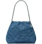 Tory Burch Fleming Soft Denim Drawstring Hobo