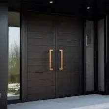 HYDROWARE Pull Door Handle 24 in Brushed Copper Universal Interior/Exterior Bed/Bath Combined Door Handle Lowes.com