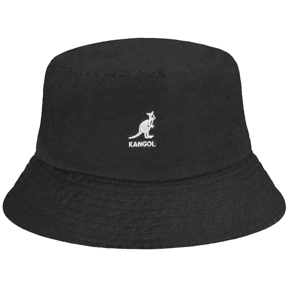 Kangol Washed Bucket Hat Black