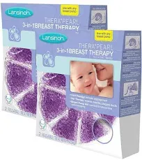 Lansinoh TheraPearl 3-in-1 Breast Therapy 2 Reusable Packs and soft Covers