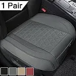 Black Panther 1 Pair Luxury Faux Leather Car Seat Covers Front Bottom Seat Cushion Covers, Anti-Slip and Wrap Around The Bottom, Fit 95% of Vehicles