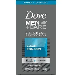 Dove Men + Care Clinical Protection Antiperspirant 72-Hour Sweat And Odor Protection Clean Comfort Xl Antiperspirant For Men Formulated With Triple