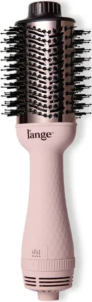 L'ange Hair Le Volume 2-in-1 Titanium Blow Dryer Brush Blush 75mm Hot Air Brush in One with Oval Barrel Hair Styler for Smooth, Frizz-Free