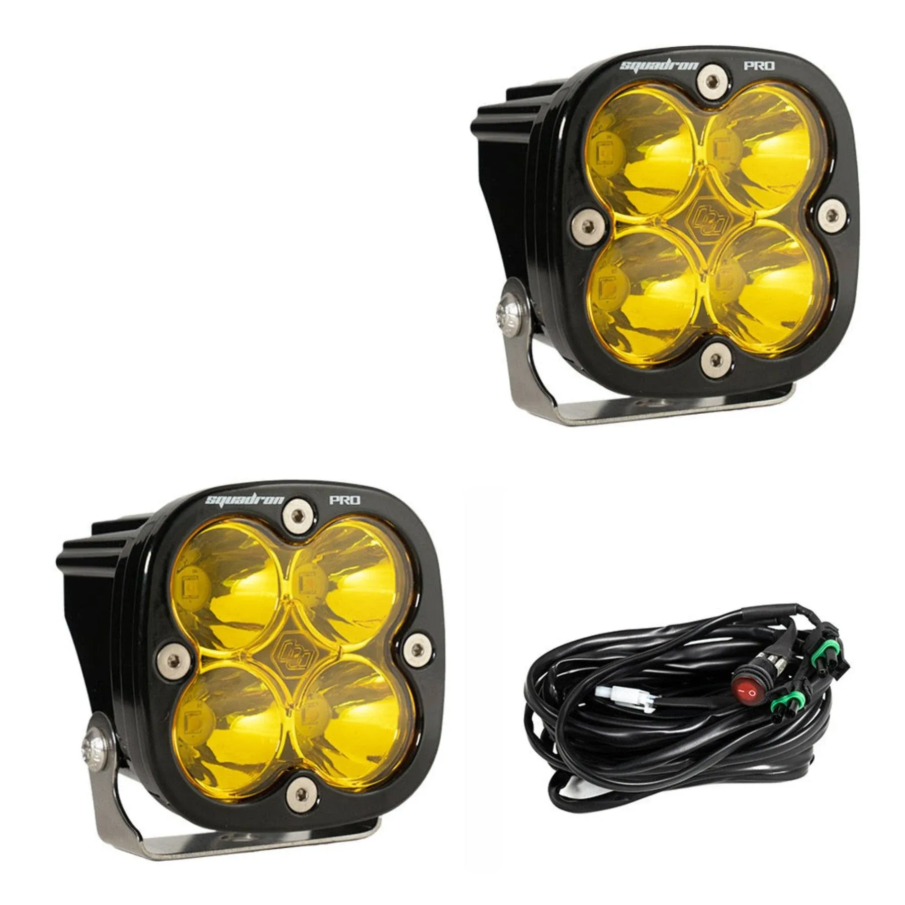 Baja Designs Amber Squadron Pro LED Spot Light (Pair)