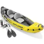 Intex 68307EP Explorer K2 Inflatable  Kayak Set include Pump, Oars and more