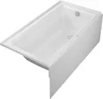 Duravit Architec 60" Acrylic Right Drain Alcove Bathtub in White 700442000000090