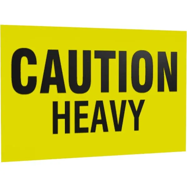 Kenco 3" X 5" Caution Heavy Fluorescent Shipping Label Stickers for Shipping and Packing -500 Adhesive Labels Per Roll