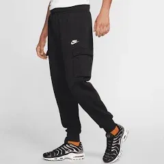 Nike Mens Regular Fit Cargo Fleece Jogger Pant, Medium , Gray