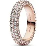 Pandora Rose Gold Crystal Cluster Band Ring