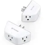 Multi Plug Outlet Extender 2 Pack - Electrical Wall Outlet Splitter, 3 Way Ou...