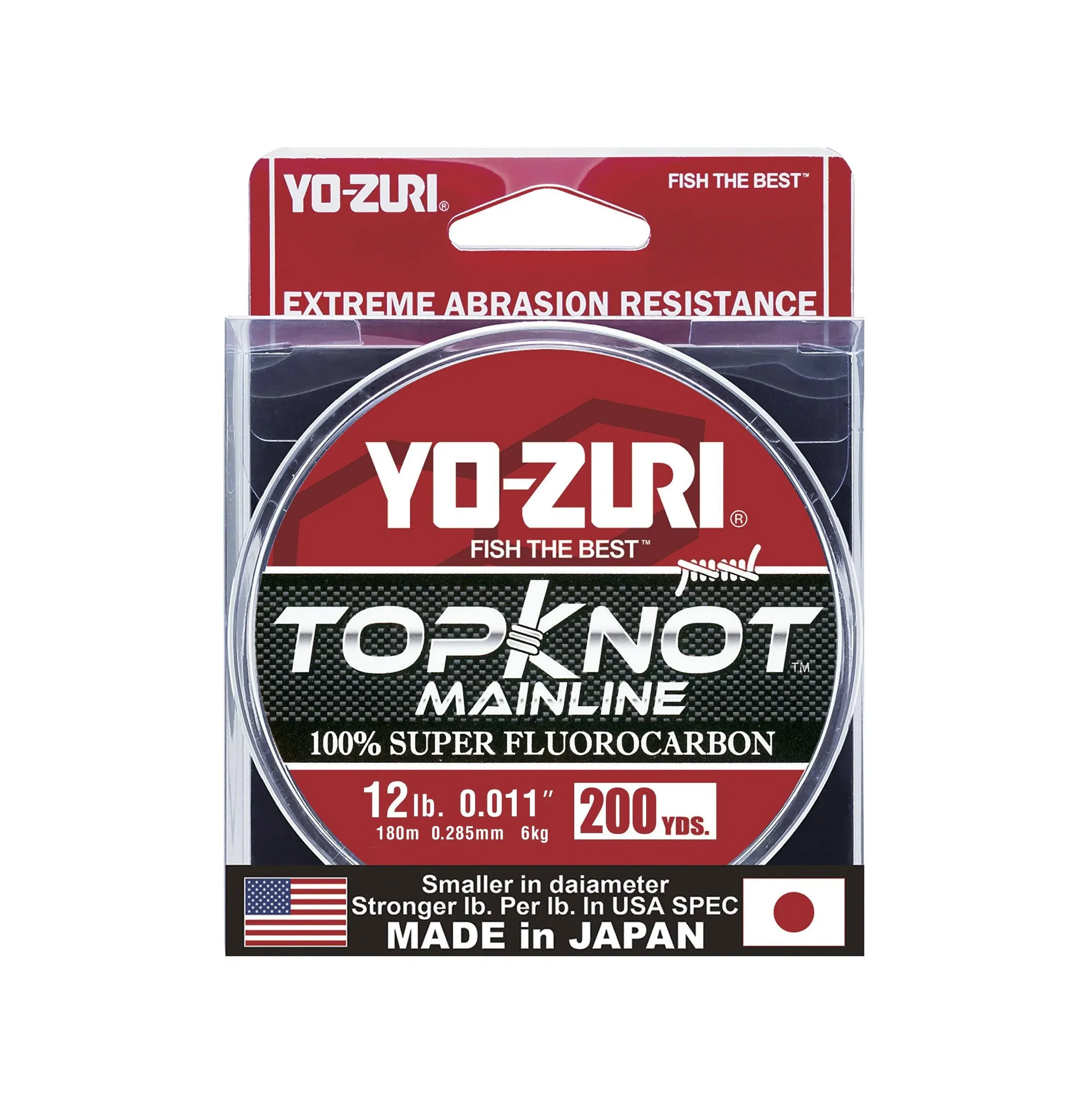 Yo-Zuri Topknot Mainline Fluorocarbon Line 12lb