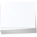 Hamilco 5x7 White Linen Textured Cardstock Paper Blank Index Cards Flat Card –