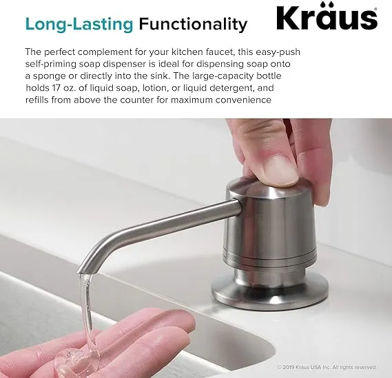 Kraus KSD-31SS Kitchen Soap and Lotion Dispenser in Stainless Steel