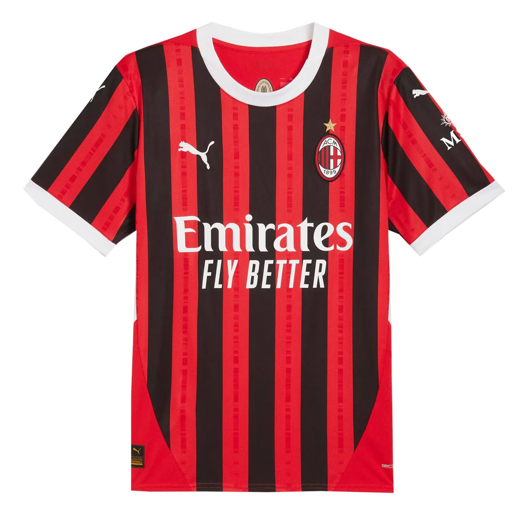 Puma Men's AC Milan 24/25 Home Jersey - Red/Black, Size: XXL, Polyester