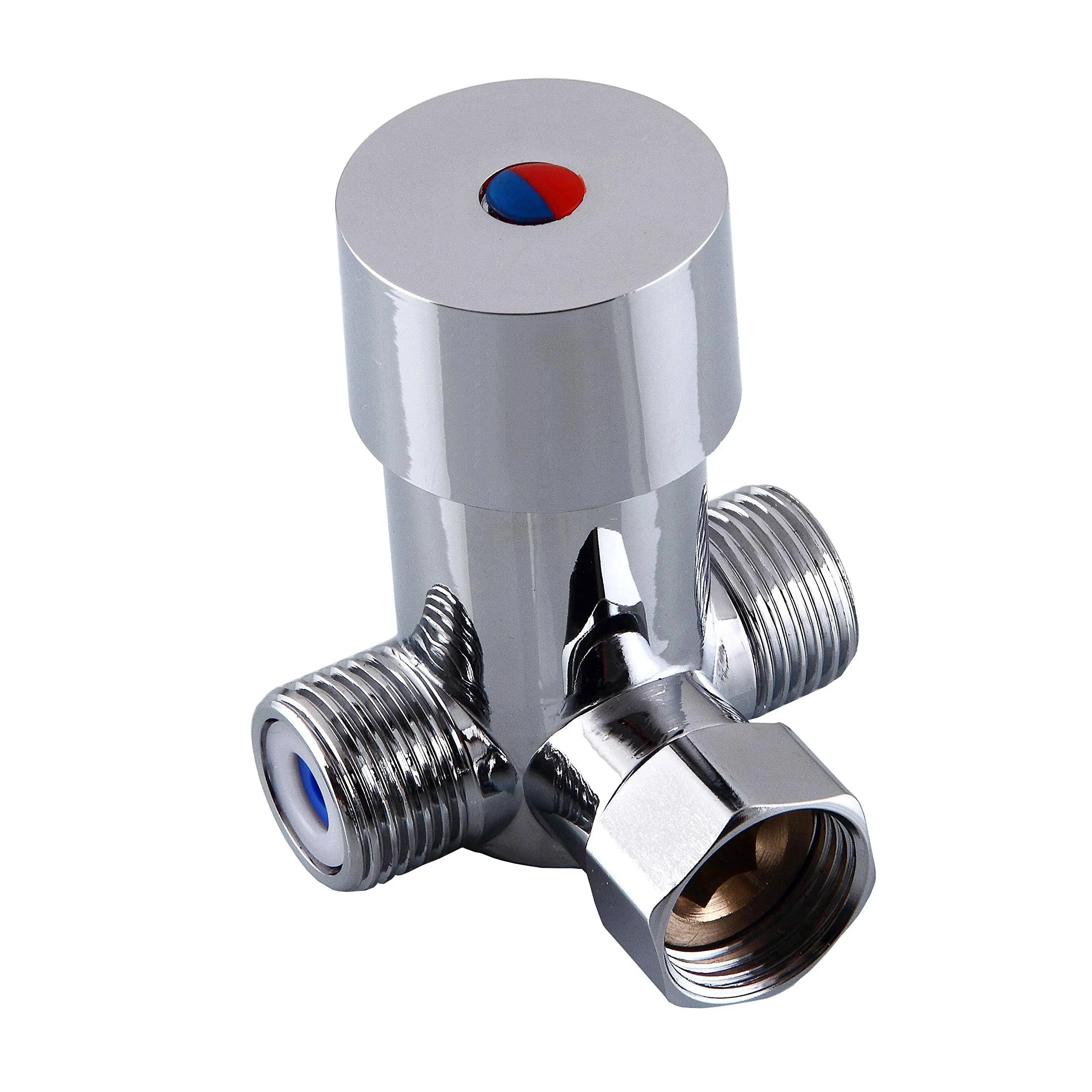 HHOOMMEE DN15 Bathroom Shower Water Mixing Valve, 1/2 Inch Water Temperature Adjust Valve Cold and Hot Water Mixer