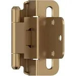 Amerock 3/8" Inset Self-Closing Partial Wrap Champagne Bronze Cabinet Hinge