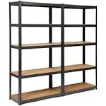 Costway Storage Shelving Unit 72&#034; x 72&#034; 5-Tier Adjustable Durable Steel Black