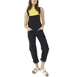 Free People Cotton Ziggy Denim Overalls - Mineral Black - Size XL