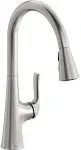 Harmony Single Hole Kitchen Faucet with Pull-down Spray and Forward Only Leve...