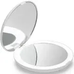 Travel-Friendl<wbr/>y LED Lighted Compact Makeup Mirror - USB Rechargeable &amp; Dimmable