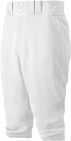 Mizuno Kids Baseball Pants Regular Fit Below Knee Lightweight Youth, White, 0000