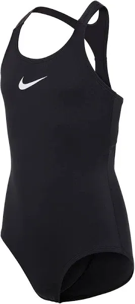 Nike Girl&#039;s Essential Racerback One-Piece Pull-on Trendy Black XL 16 Big Kid