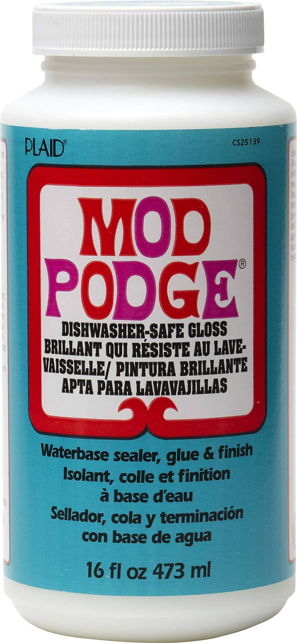 Plaid Mod Podge All-in-One 236ml Sealer Glue Finish Dishwasher Safe Clear