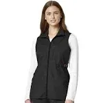 WonderWink womens Utility Zip Front Fashion Vest, Black, X-Small US