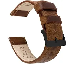 Barton Watch Bands Weathered Brown Leather Watch Band Standard