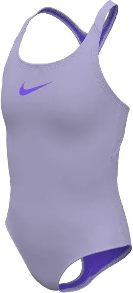 Nike Girl&#039;s Essential Racerback One-Piece Swimsuit, Blue, Girl&#039;s Medium