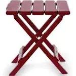 Camco 51684 Outdoor Camping Regular Adirondack Plastic Folding Side Table, Red