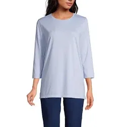 Women&#x27;s 3/4 Sleeve Supima Cotton Crewneck Tunic