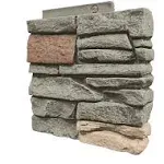 GenStone Stacked Stone Corner Panel Right 0.98-sq ft Keystone Faux Stone Veneer