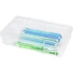 Iris Medium School Supply Storage Case, Clear - 10 pack