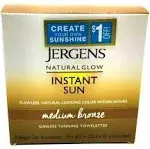 Jergens Sunless Tanning Towelettes, Medium Bronze, Instant Sun - 6 towelettes