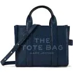 Small Leather The Tote Bag In Blue