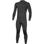 O'Neill 4/3mm Ninja Men's Chest Zip Full Wetsuit Small Black/Black