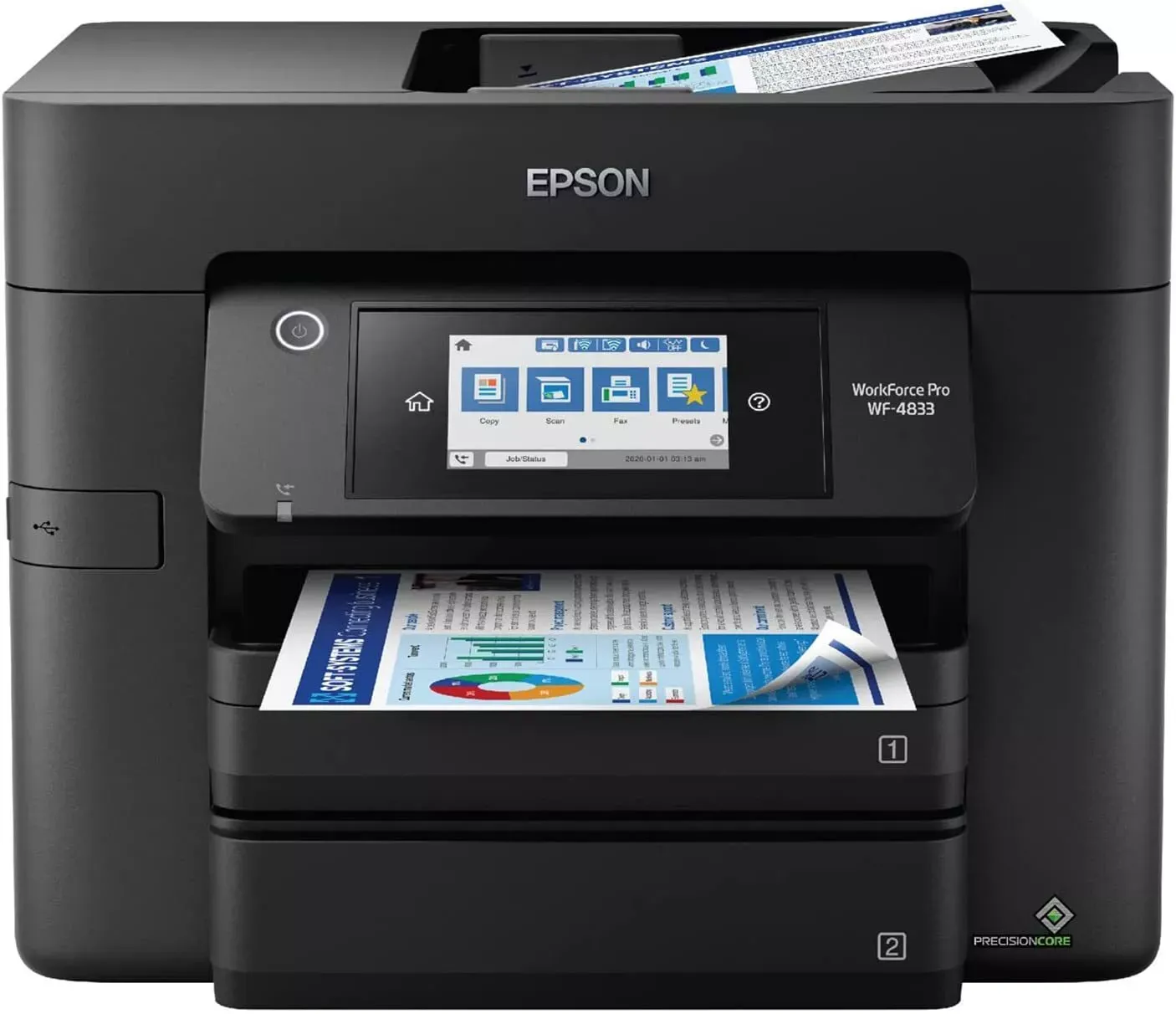 Epson WorkForce Pro Inkjet Black All-In-One Printer - WF-4833