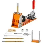 30 Pcs Pocket Hole Jig Kit, Adjustable &amp; Easy to Use Pocket Hole Jig System with