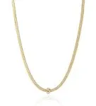 Ettika Initial Herringbone Necklace | Size S