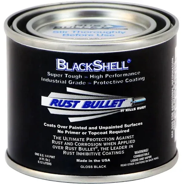 Rust Bullet BlackShell, Rust Preventative and Protective Coating, Quart