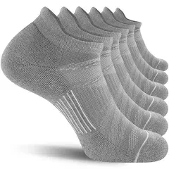 FITRELL 6 Pack Men's Athletic Ankle Socks Cushioned Sports Running Socks 7-9/9-12/12-15